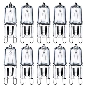 G9 Halogen Bulbs 230 V 28 W (29 W) 2800 K Warm White G9 Halogen Light Bulb Dimmable for Wall Lamp, Candlestick, Floor Lamp, Pack of 10