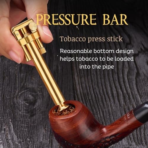 Image of Smoke King Vintage Windproof Trench Lighter Durable Zinc Alloy, Refillable, Pocket-Sized, Classic Antique Pipe Design (Fuel Not Included)