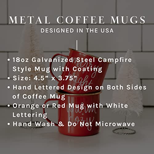 Sweet Water Decor Christmas Holiday Coffee Mugs With Quotes | 18Oz Galvanized Steel Festive Coffee Cup | Seasonal Christmas Mug For Women, Coworkers, Camping & Hot Chocolate (Merry And Bright) #TOP2