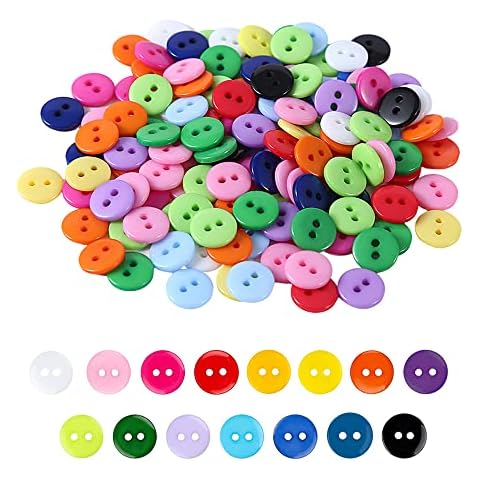 300 Piezas Botones de Resina 15mm Cover