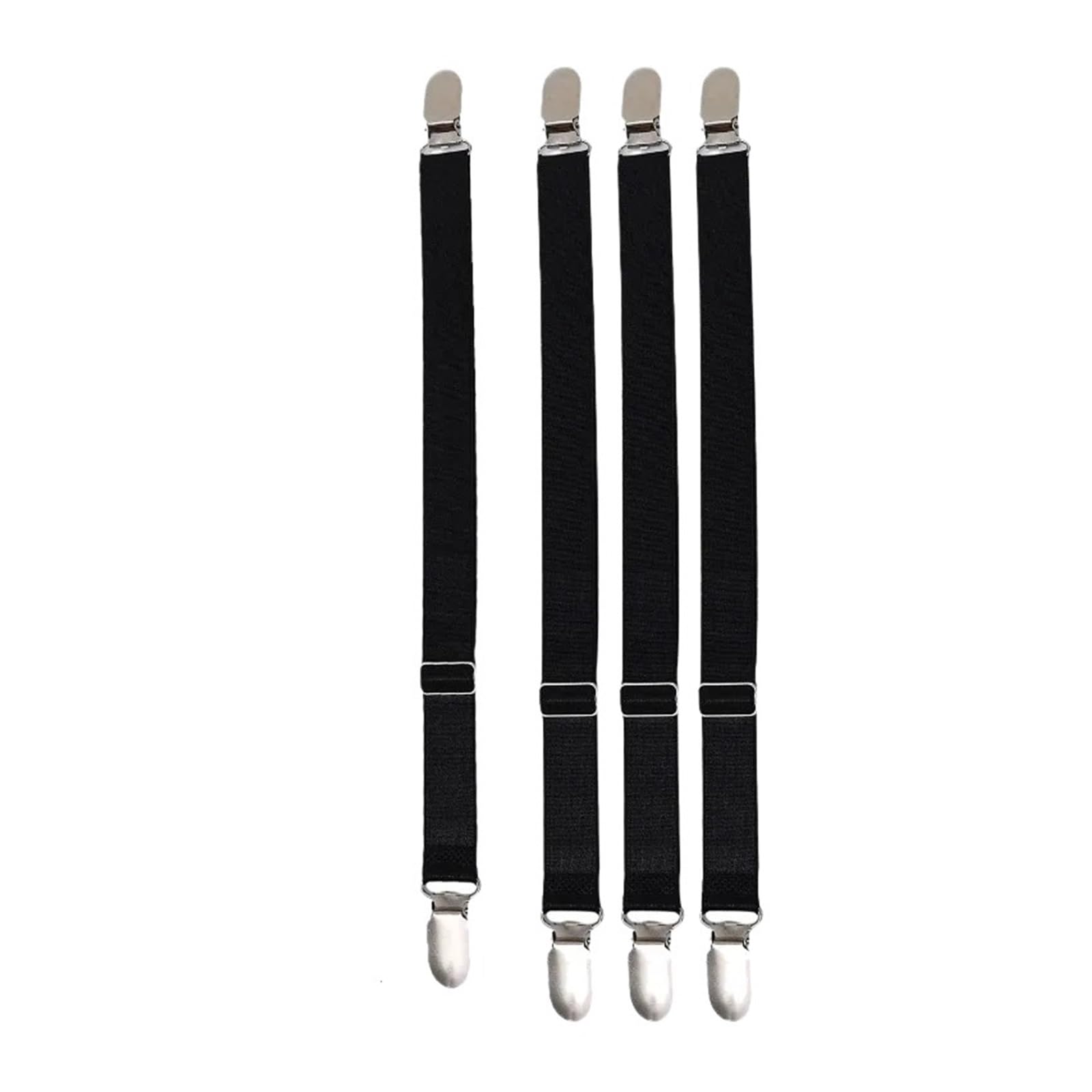 Rjgfdsapo Black-4Pcs Bed Sheet Grippers, Bed Sheet Grippers Belt 1/10 Pcs Multicolor Elastic Fastener Clips For Bedding