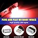 Augeny 4 PCS USB LED Car Interior Atmosphere Lamp, Plug-in USB Decor Night Light, Portable Auto Ambient Lighting Kit, Universal Vehicle Interior Accessories for Most Cars (Red)