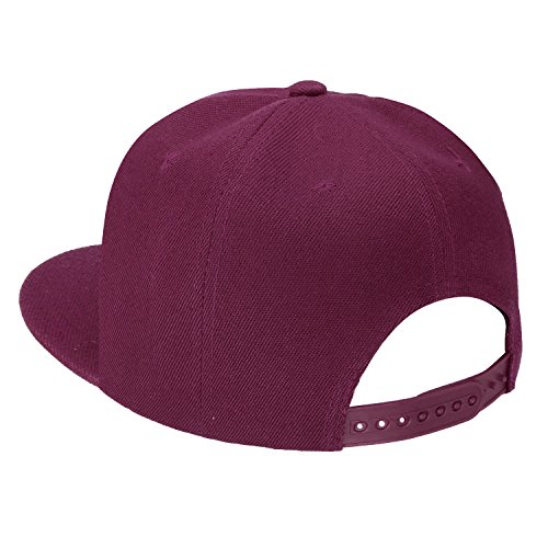 Image of Falari Wholesale 12 Pack Snapback Hat Cap Hip Hop Style Flat Bill Blank Solid Color Adjustable Size