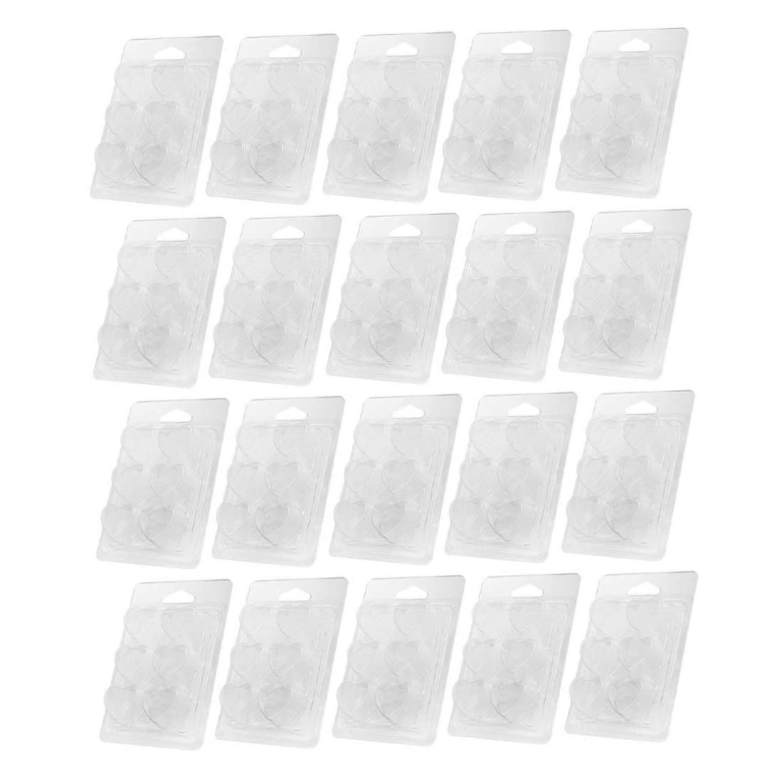 Wax Melt Molds Silicone Wax Moulds Plastic Clamshell Mould Soap Wax Melts Boxes for DIY Art Crafts 20PCS Heart Shape Plastic Clamshell Mould Silicone Wax Moulds Chocolate Mould Soap Wax Melts Boxes