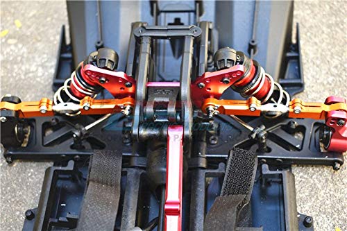 GPM Arrma 1/7 Limitless/Infraction Aluminum+Stainless Steel Rear Upper ARM TIE Rod -10PC Set (Black)