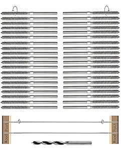 Senmit Swage Lag Screws Left & Right 60 Pack for 1/8