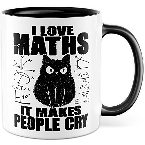 Pagma Druck Mathe Tasse Mathematik Geschenkidee Mathelehrerin Kaffeetasse mit lustigen Spruch Geschenk für Mathelehrer Kaffeebecher Maths Becher (Weiß & Schwarz, 330 ml, Keramik, Rund, Zuhause)