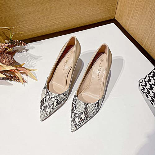 JOEupin Women's Mid Heels Pointed Toe Pumps 3 Inch Stiletto Heel Shoes Closed Toe Heels for Women Classic Dress Wedding Office Heels Shoes2