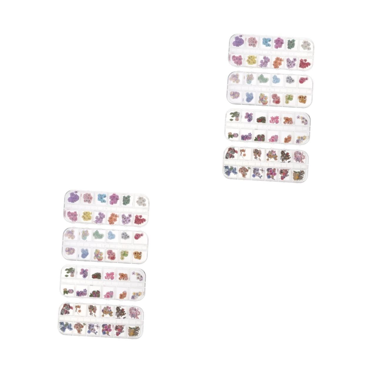 BESTYASH 2 Set Fogli Di Unghie Numero Decalcomanie Per Unghie Arte Delle Unghie Etichetta Adesivi Per Unghie Pasta Di Legno Fiore Margherita Polpa Di Legno Colorato 4 Scatole*2
