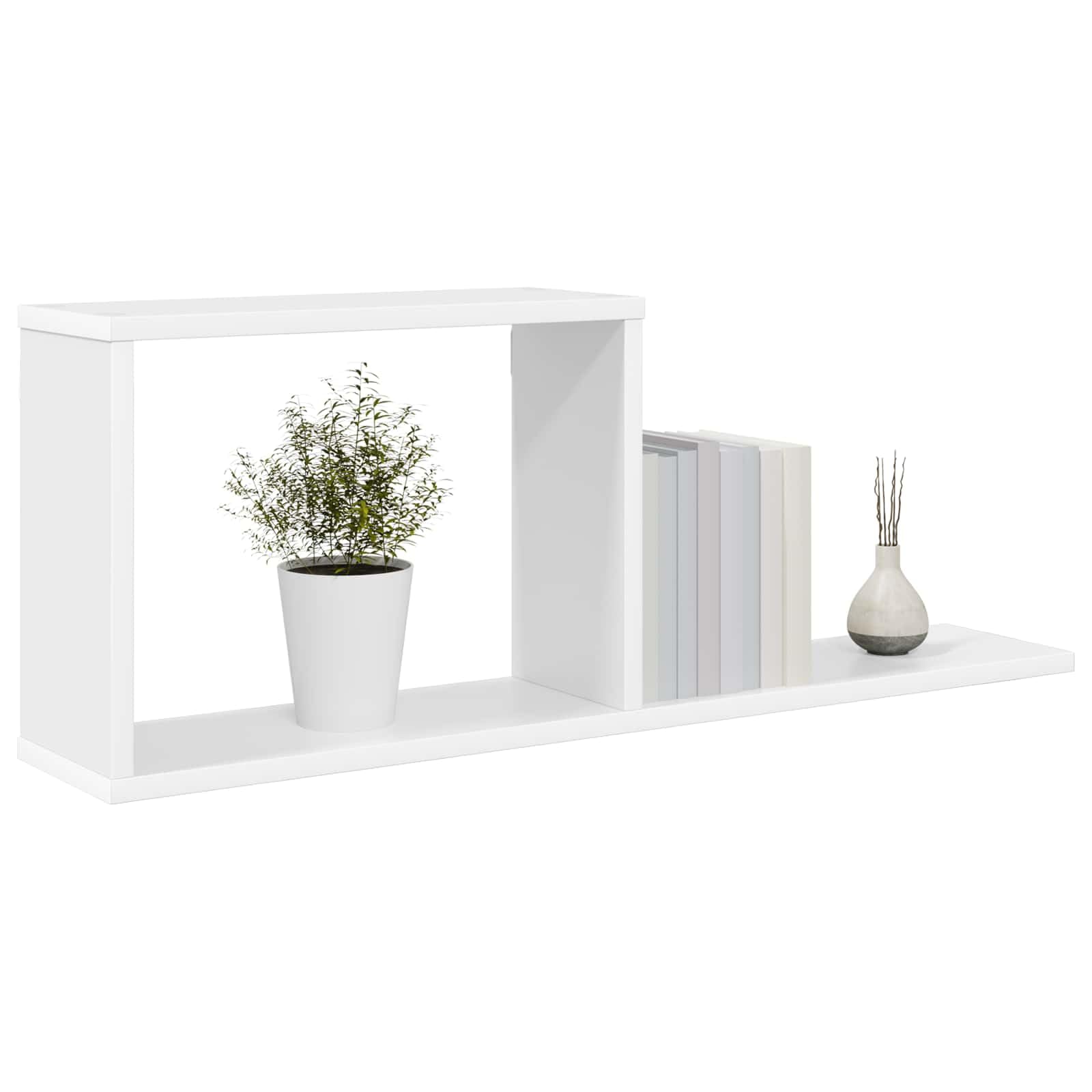 vidaXL Estantes flotantes 2 uds. Blanco 80 x 15 x 30 cm