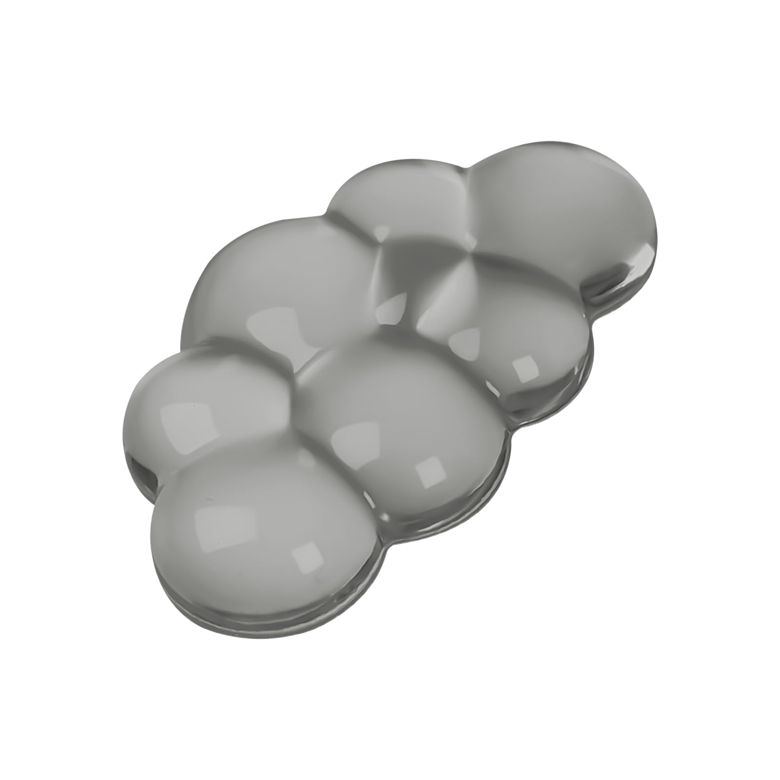 Reposamuñecas de gel para ratón, bonito soporte de muñeca y soporte de brazo para mouse para alivio del dolor, adecuado para oficina, computadora, laptop, juegos (gris transparente)
