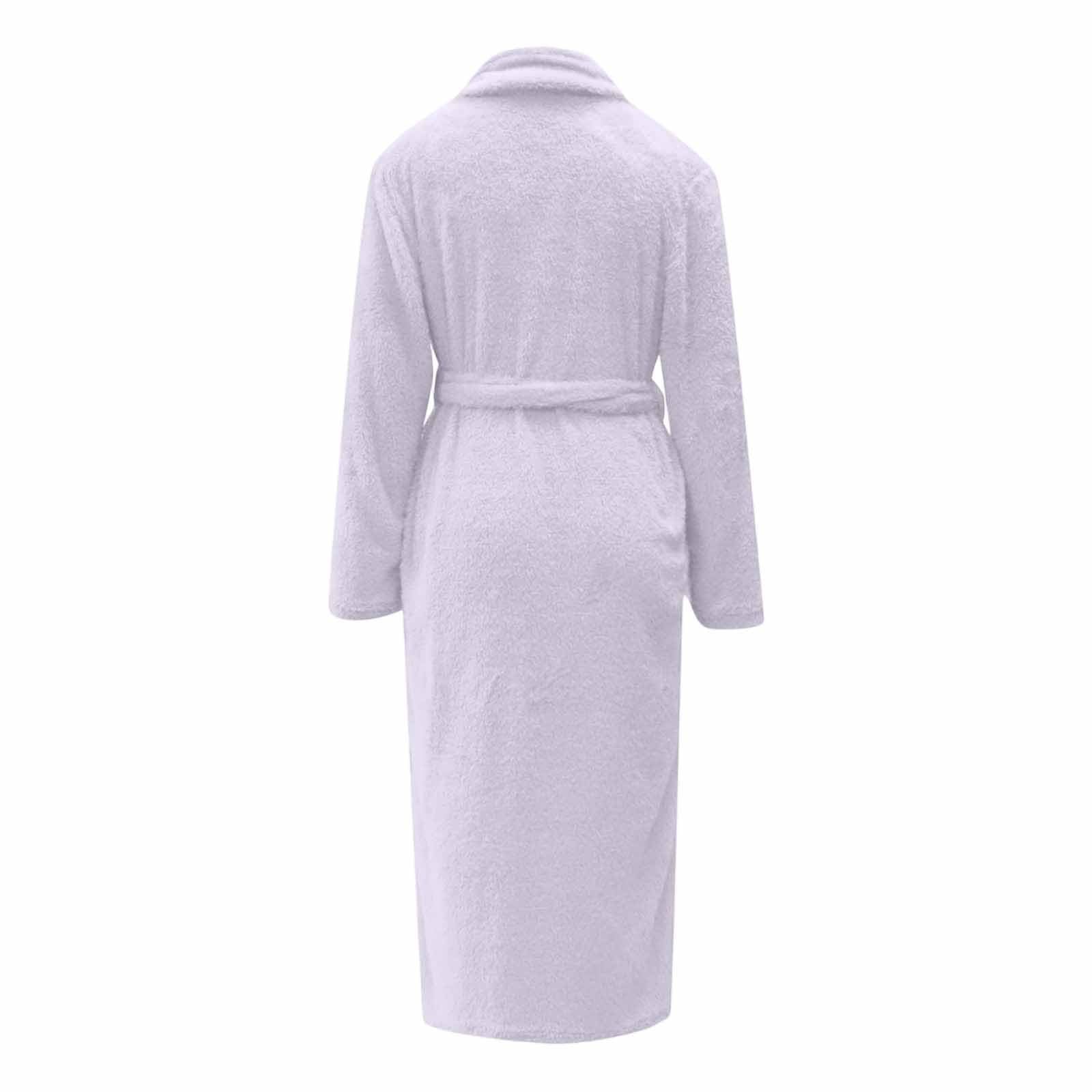 Robe De Chambre Femme Polaire Peignoir Bain Chaud Hiver Doux Sortie Chic Chaude Peignoirs
