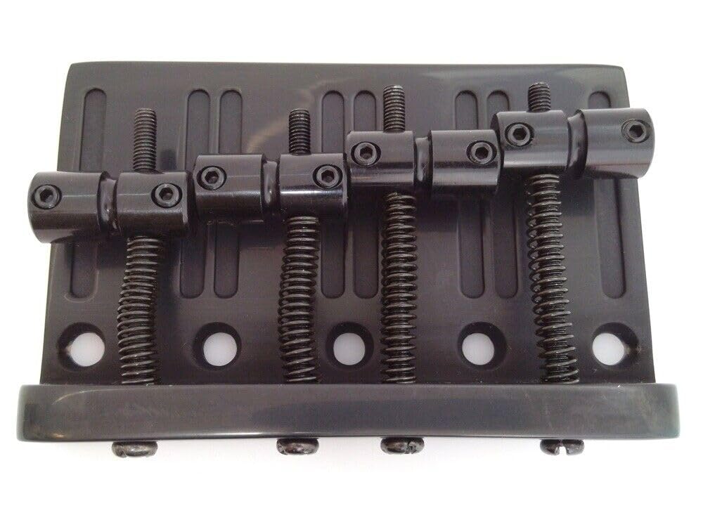 Generic TCS Black 4 String High Mass Thin Block Bass Bridge for Jazz and P Bass