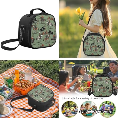 POLERO Boys Bookbag with Lunch Box Age 6-14 Western Cowboy Backpack with Wide Padded Strap 17" 25L Large for 15.6" Laptop for Elementary Middle School - Image 4