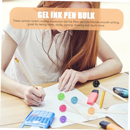 Set 6 bolígrafos gel tinta marrón divertidos para estudiantes miniatura 3