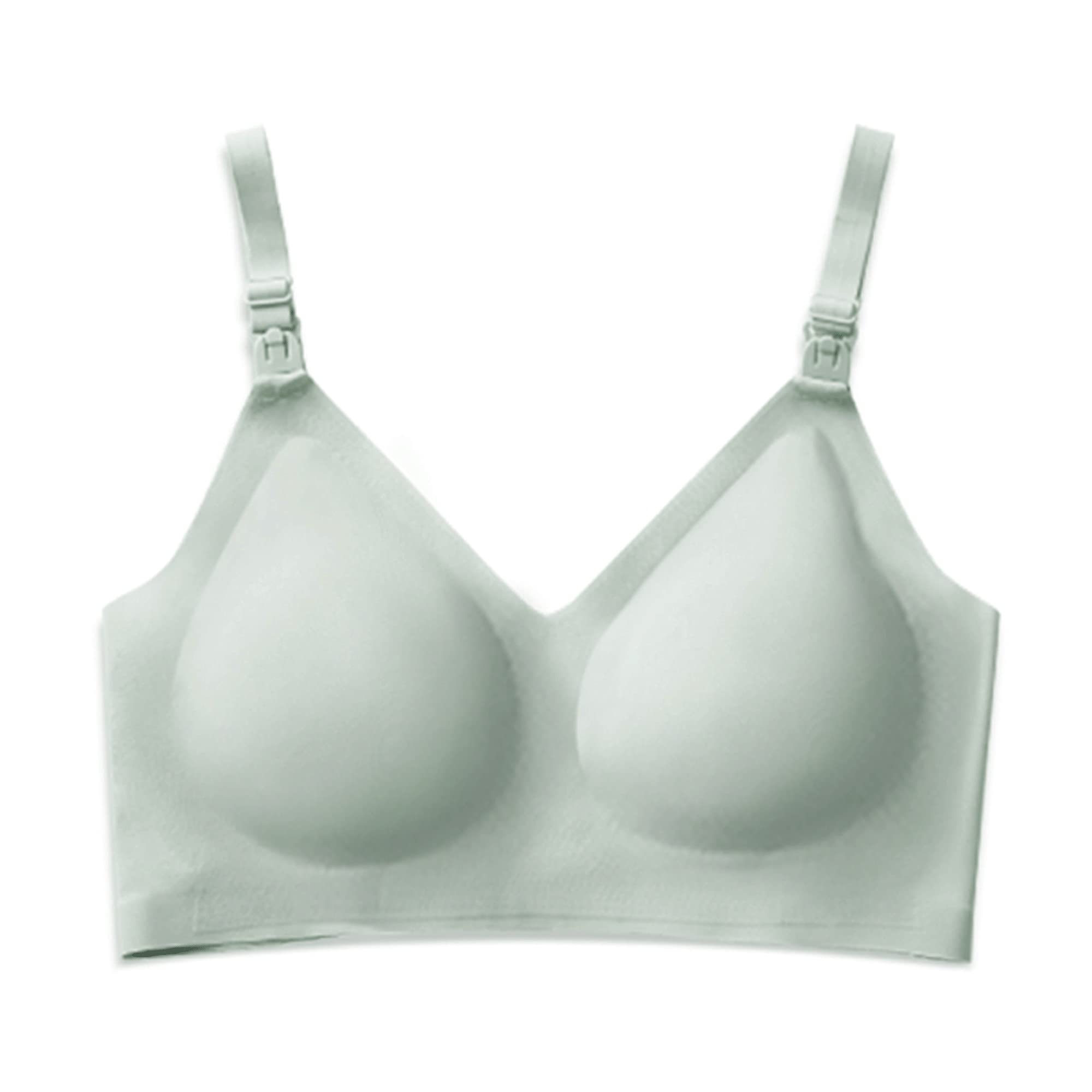 Soutien-gorge d'allaitement grande taille vert matcha L en coton