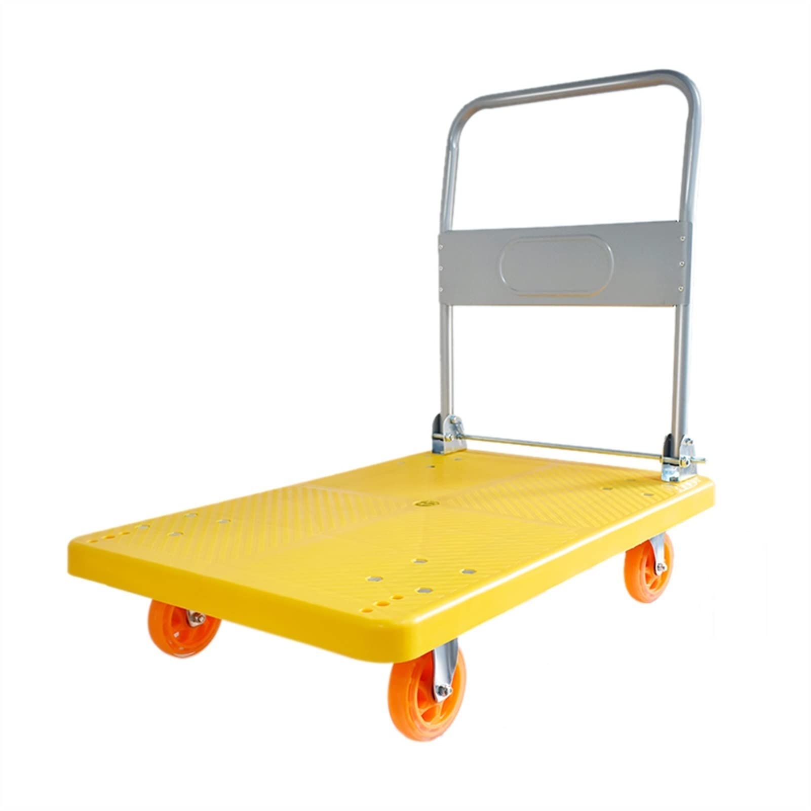 Carrello con piattaforma, carrello for piattaforma industriale pieghevole, carrello a mano con maniglia pieghevole e ruote girevoli silenziose for il trasporto in casa e in ufficio ( Size : 72*48cm )