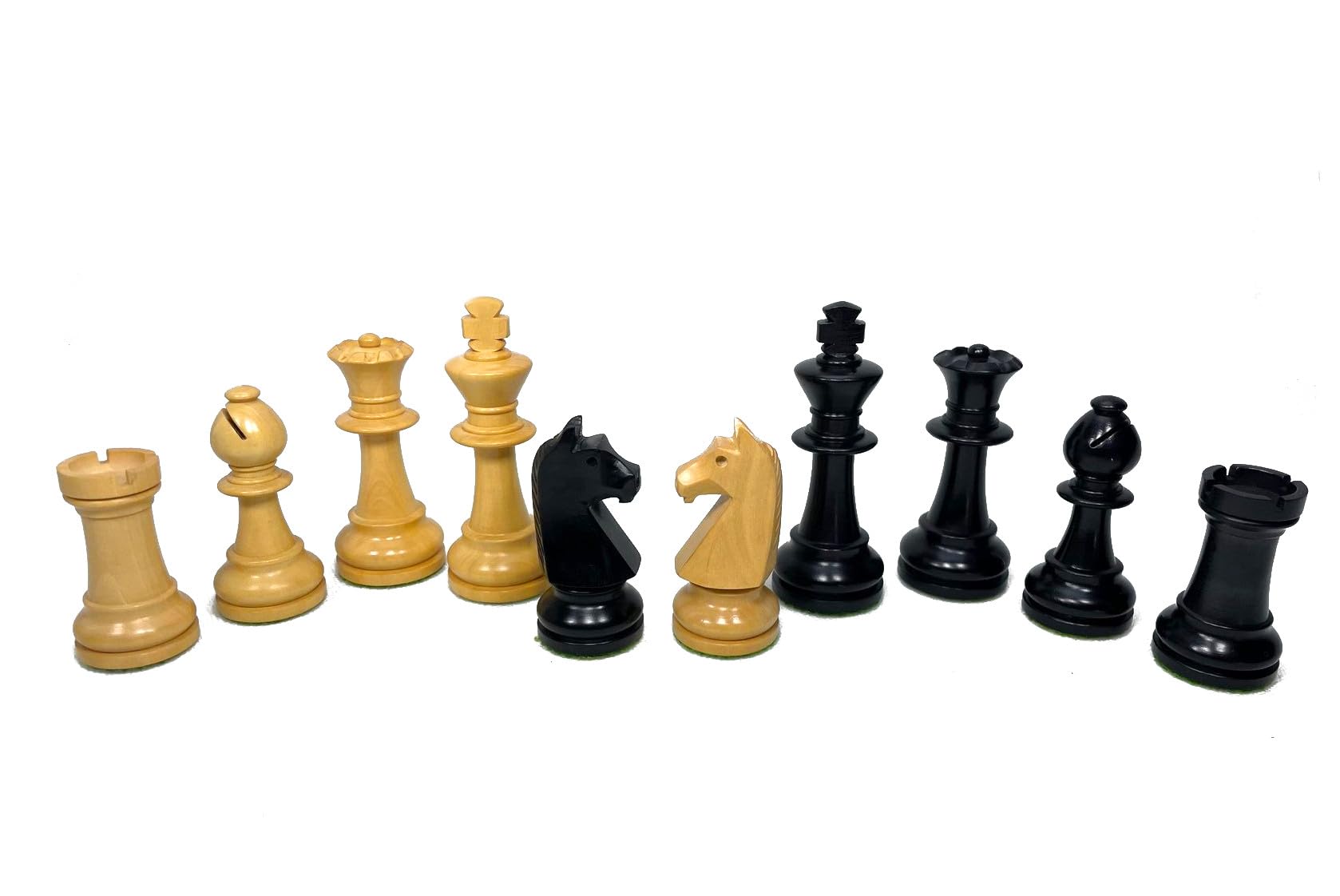 ROOGU French Chavet Tournament 3.75 Inch Chess Pieces Set Wooden Boxwood Handmade India