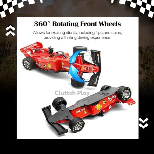 Image of F1 Remote Controller Race Cars for 6-12 Years Old Boys Girls Mist Spray Racing Rechargeable RC Drift Car Toy, Smoke |Fog Stream LED Light |Birthday Gift for Kids and Adults (360 degree F1)