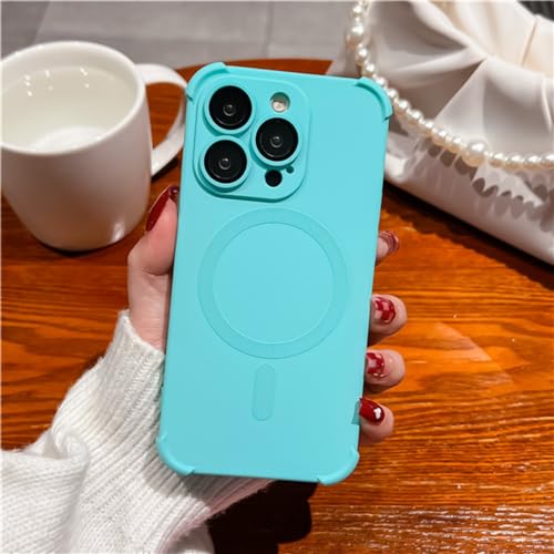 Coque de téléphone de luxe cadre carré magnétique en silicone pour iPhone 14 Plus