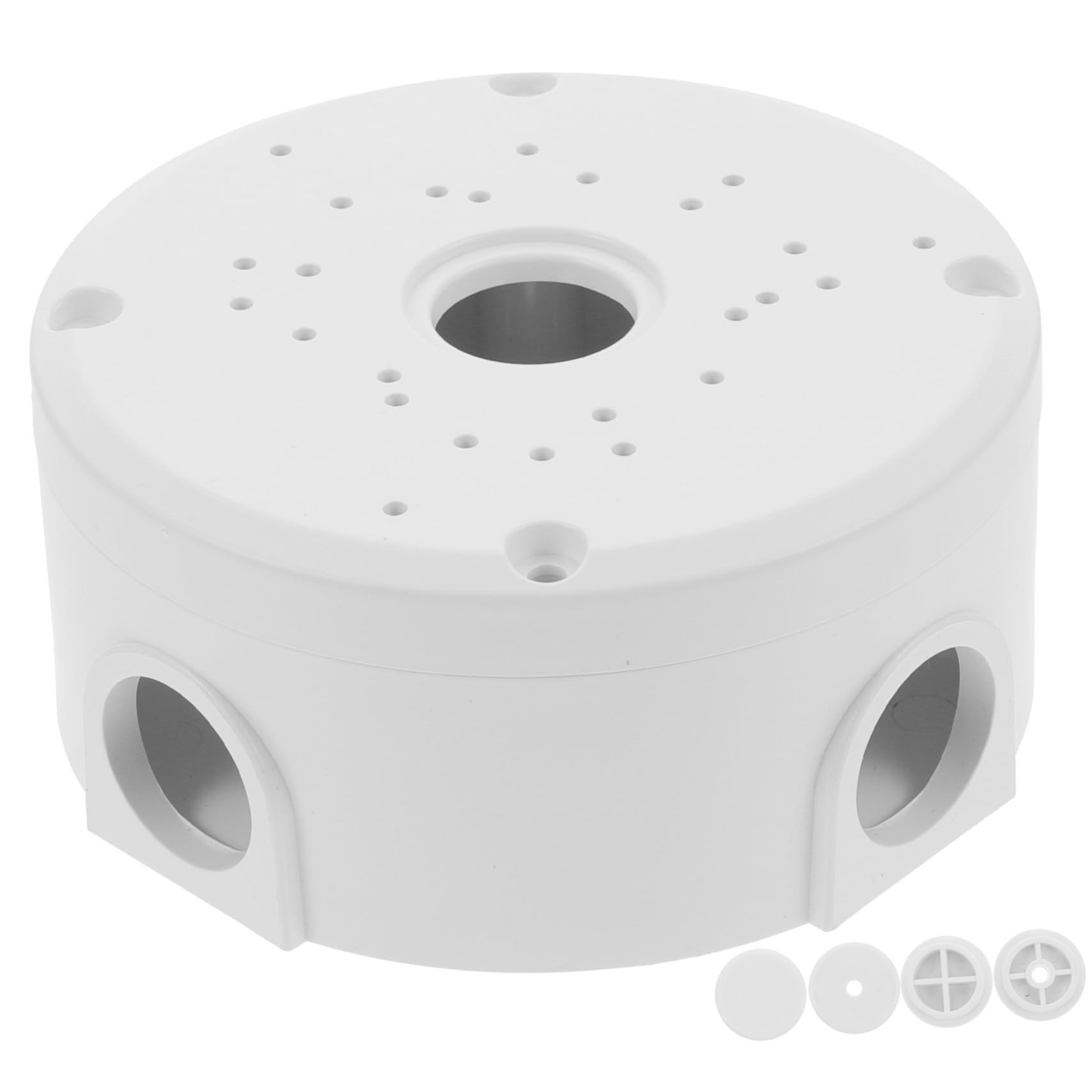 Uonlytech 5 Pezzi Scatola Giunzione Rotonda Protezione Sicura per Elettrici Interni ed Esterni Contenitore Antipolvere e Antiurto per Prolunghe e