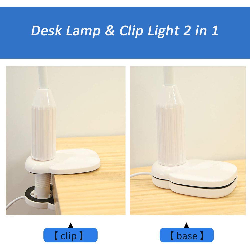 Lampada da lettura con clip, lampada da scrivania LED USB, 3 modalità Lampada da lettura con clip, lampada da scrivania LED USB, 3 modalità