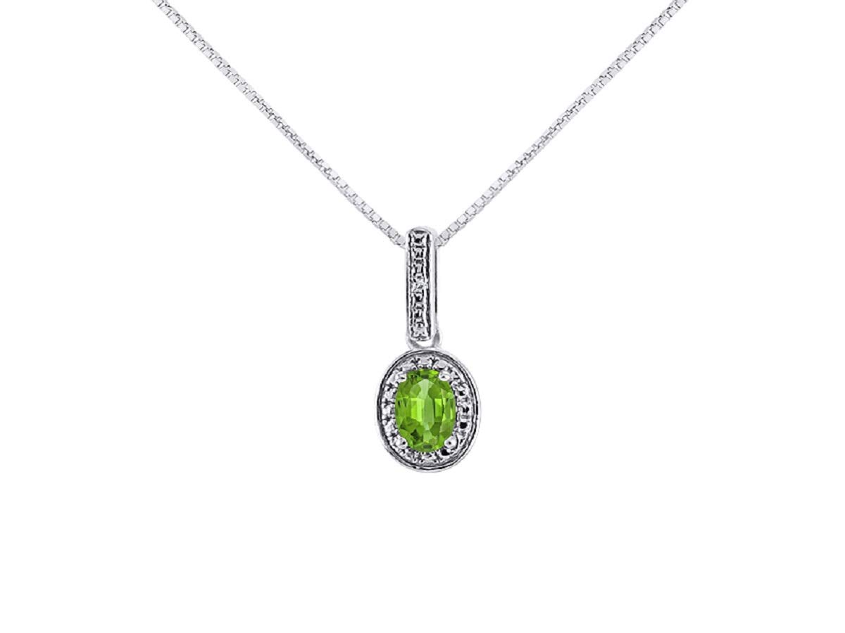 Diamant- und Halbedelstein-Halskette mit Peridot-Halskette aus Sterlingsilber, atemberaubender Halo-Designer, Peridot