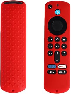 Silicone Remote Cover Case for 2025 Amazon Fire TV Stick 4K/Fire TV Stick HD, Protective Case for Smart TV Remote Control (Red Not Glow)