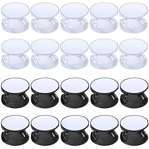 20 Pieces Sublimation Phone Holders Set Collapsible Phone Holders Phone Grip Blanks Self-Adhesive Sublimation Phone Holders for Smartphones and Tablets (Black and White)