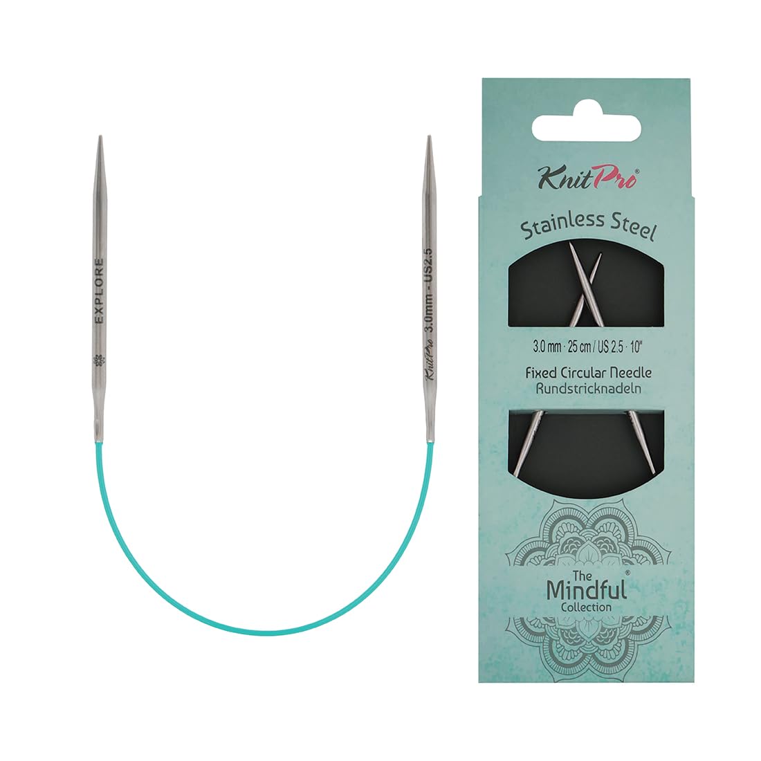 KnitPro The Mindful Collection Fixed Circular Needles 10" (25cm) | Size 3.00mm