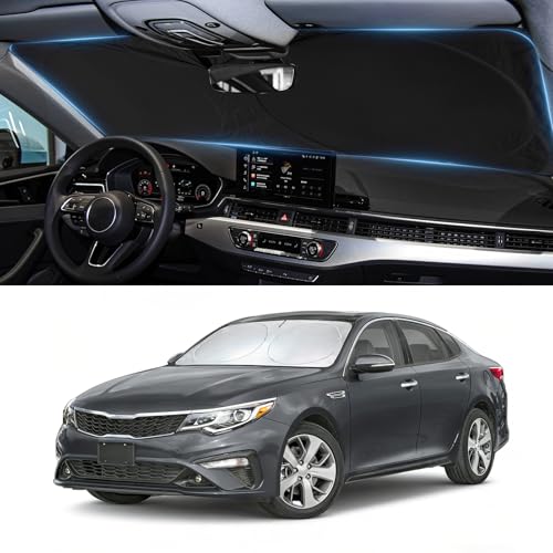 Image of Windshield Sun Shade for KIA K5 / Kia Optima 2016 2017 2018 2019 2020 | Window Shade Foldable Sun Visor Protector Blocks UV Rays