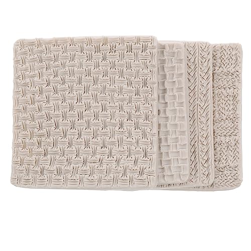 Luxshiny 4Pcs Fondant Impression Mat Silicone Cake Lace Molds Non Stick Pastry Baking Tools Baking Supplies for Fondant Chocolate Cupcake Cake Grey - Image 3