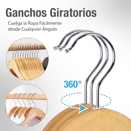 Opiniones y reviews de Ganchos de Madera para Ropa los 10 mejores. 20 Imagen adicional