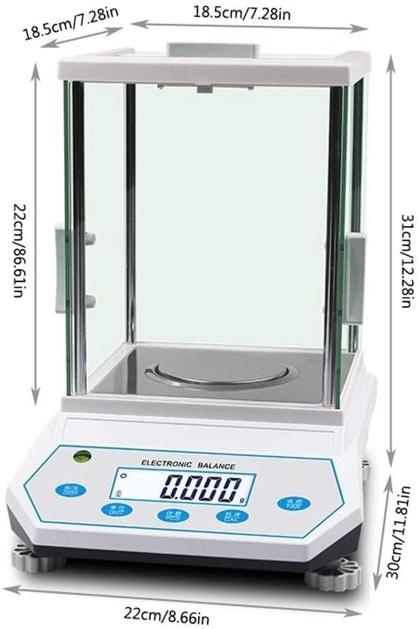 Balance électronique analytique numérique de laboratoire de haute précision, pesage et comptage industriels, bijoux scientifiques en or avec pare-brise(500g*0.001g)