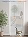 BFNN Cat Screen Door, Extra Tall Cat-Proof Mesh Gate, Fit Door Size 32'' x 80'', Anti-Cat Scratch Mesh with Zipper Closure, for Living Room, Kitchen, Bedroom (White)