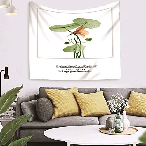 Daesar Wandteppich Psychedelic, Tapisserie Wandteppich 200x200CM Wandbehang Fantasy Blume mit Buchstaben Muster Wall Hanging Hippie Tapestry