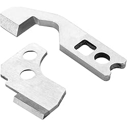 Remalladora Kosel Set de 2 Cuchillas (Superior + Inferior) para Máquinas Overlock - Remalladoras Alfa 8703, 8704, Janome 634D, 644D y Más.