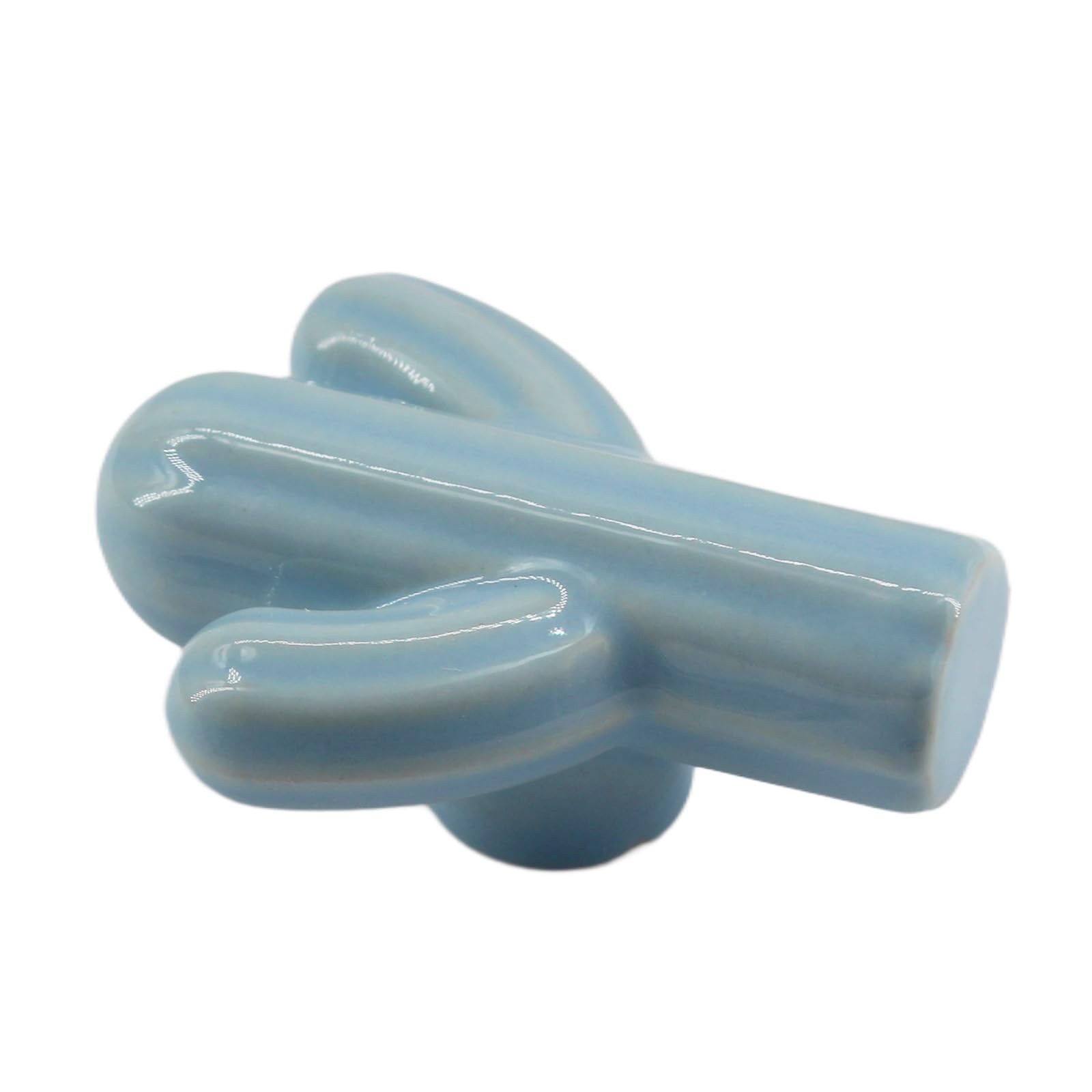 Zerniple Blue Ceramic Handle Pull Door knobs Cabinet Handles for Children's Room (8 Pieces)