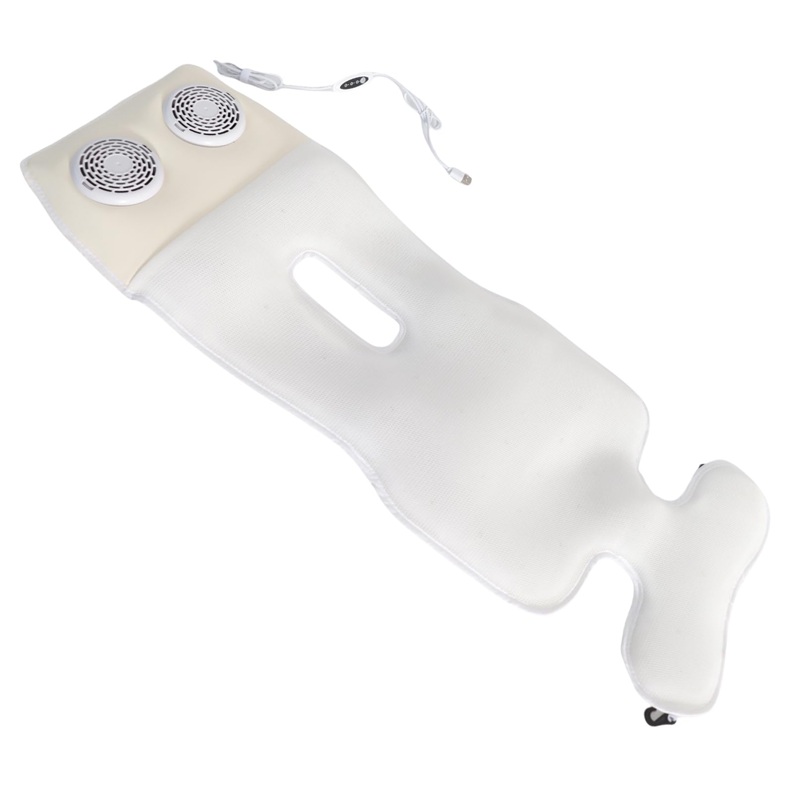 Sxhlseller Almohadilla de Enfriamiento Portátil para Cochecito con 2 Ventiladores | Forro de Cojín Impermeable Antideslizante Transpirable para Coche Al Aire Libre Verano (Beige)
