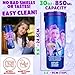 KPop Demon Hunters 30oz Tumbler with Straw and Handle for Girls, Teens, Insulated Stainless Steel Travel Mug, Gifts for Girls