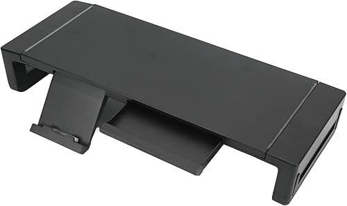 Miniatura 9 de Monitor Stand Riser, Multifunctional Desk Organizer With Adjustable Height And Storage Drawer - Ergonomic Posture Support, Heavy Duty Steel Bar,