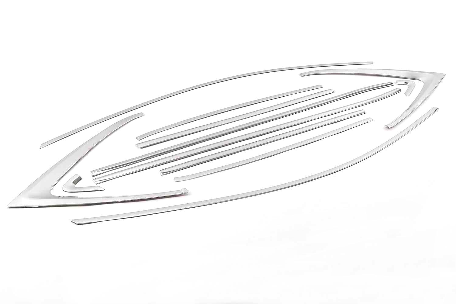 Car Accessories Fit for Chevrolet Equinox 2018-2024 Stainless Steel Window Strip Sill Molding Cover Trim 12PC Set — view 7