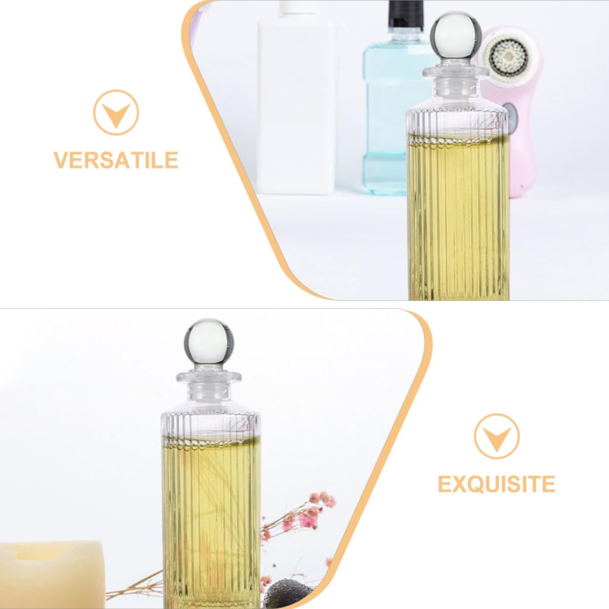 Botella Difusora de Vidrio 150ml para Aroma, Decoración Sencilla