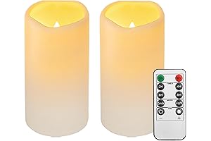 2PACK Outdoor LED Candles Flickering Flameless for Home Decoration