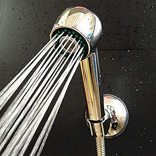 Shower Head Doccia da Bagno ad Alta Pressione con Filtro a Getto Regolabile per soffione Doccia con Booster per doccetta da Bagno Cromato Shower