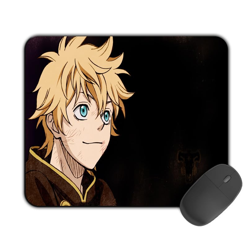 Image of Printed Design Mouse Pad Luck Face (200MM X 240 X 3MM) Enhance Gaming and Work Performance Comfortable and Precise Non-Slip Water Proof Black Clover Mouse Pad.