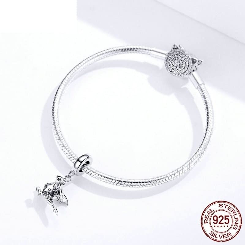 Dije dragón 3D plata 925 para llevar en tus pulseras del día a día 4