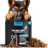 OKKÖBI Glucosamine HCL & Hip and Joint Supplement for Dogs - 150 pcs - Hip and Joint Chews for Dogs - Vet Approved US Formula with MSM & Green Lipped Mussel - Chicken