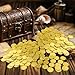 Nuesaurd 200Pcs Gold Coins, Plastic Gold Coins Bulk for Kids, 1.4 Inch Fake Coins for Classroom Rewards Tokens, Pirate Coin for Party Decorations, Reasure Hunt Games, Adventure Theme Party Supplies