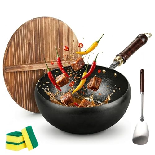 Wok japonés multifuncional de hierro fundido 24 cm